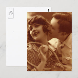 Carte Postale Sports vintages Tennis, Amour et Romance