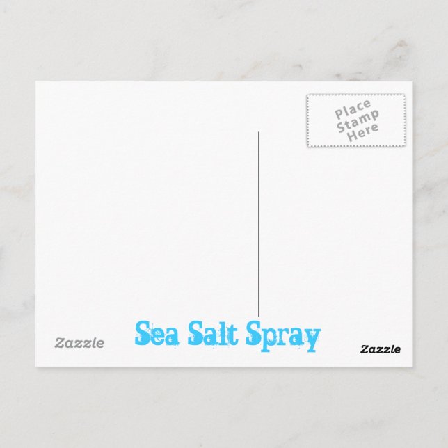 Carte Postale spray au sel de mer Art (Dos)