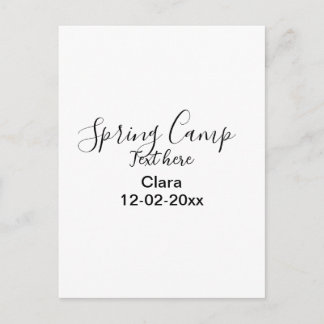 Carte Postale Spring holiday camping custom add name date