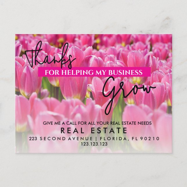 Carte postale Spring Immobilier | Âge personnalisé (Devant)