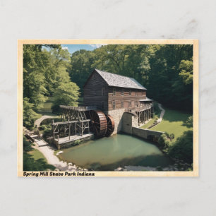 Carte Postale Spring Mill State Park Indiana Vintage voyage