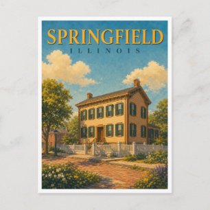 Carte Postale Springfield Illinois Lincoln Home GeoSaga
