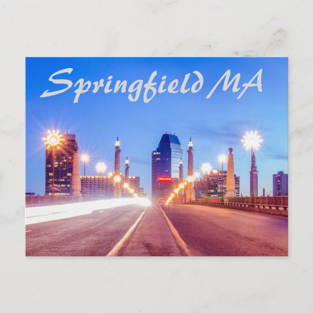 Carte Postale springfield massachusetts skyline (Devant)