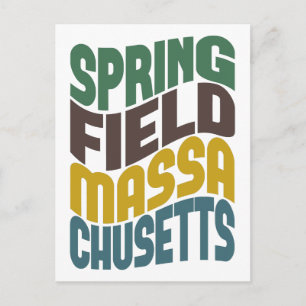 Carte Postale Springfield Massachusetts Vague Rétro