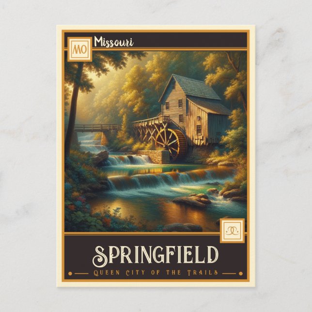 Carte Postale Springfield, Missouri | VINTAGE (Devant)