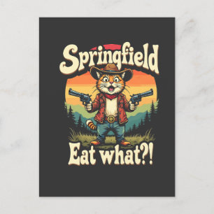 Carte Postale Springflied Manger Quoi Élection Trump Chat Cowboy