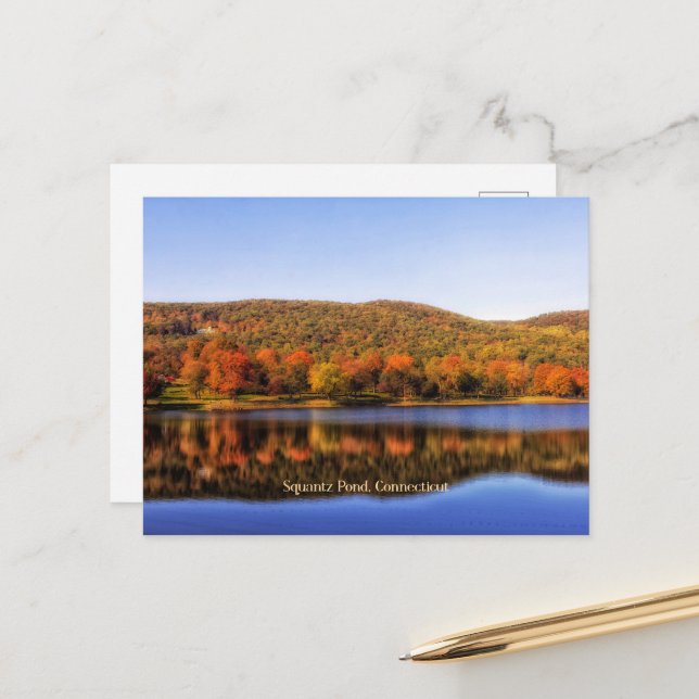 Carte Postale Squantz Pond, Connecticut (Devant/Arrière en situation)