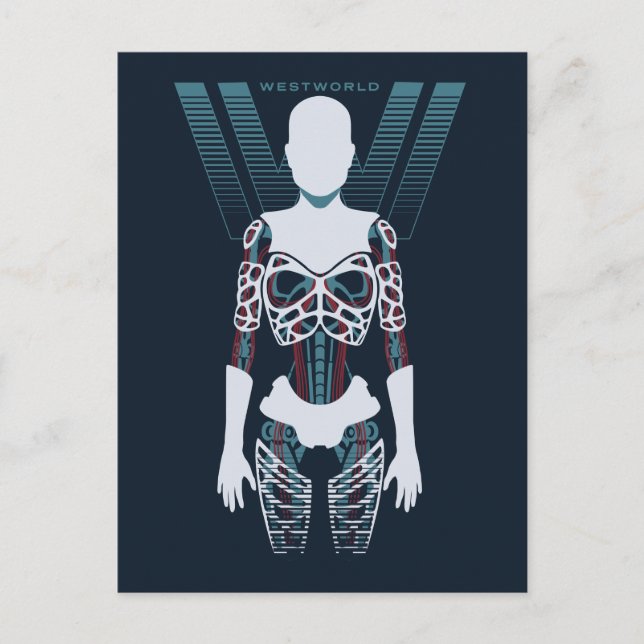 Carte Postale Squelette androïde de Westworld | au-dessus de (Devant)