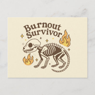 Carte Postale Squelette de possum survivant de l'épuisement