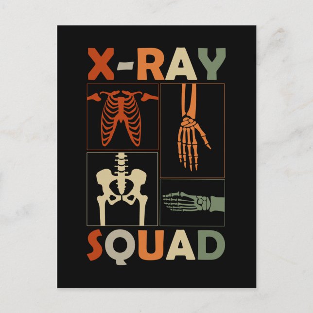 Carte Postale Squelette de rayons X Radiologue drôle de radiolog (Devant)