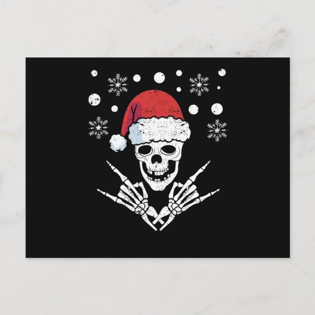Carte Postale Squelette de Santa Claus (Devant)