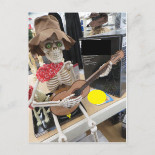 Carte Postale Squelette musical