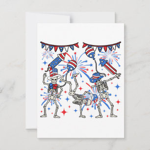 Carte Postale Squelettes dansants du 4 juillet