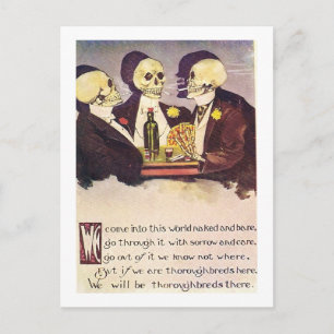 Carte Postale Squelettes de jeu image vintage