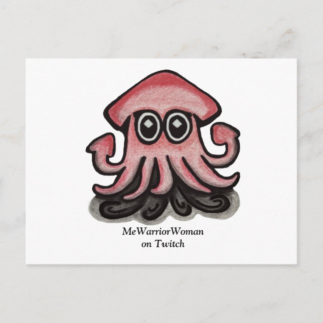 Carte Postale Squido squid, MeWarriorWoman sur Twitch  (Devant)