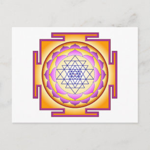 Carte Postale Sri Yantra Chakra Shiva Shakti Navayoni Déesse
