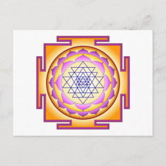 Carte Postale Sri Yantra Chakra Shiva Shakti Navayoni Déesse