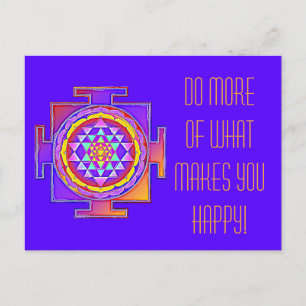 Carte Postale Sri Yantra - Conception du symbole de l'hindouisme