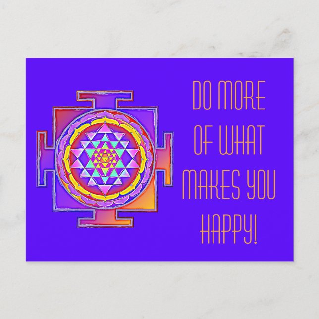 Carte Postale Sri Yantra - Conception graphique du symbole de l' (Devant)