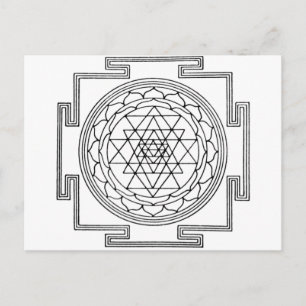 Carte Postale Sri Yantra Mandala