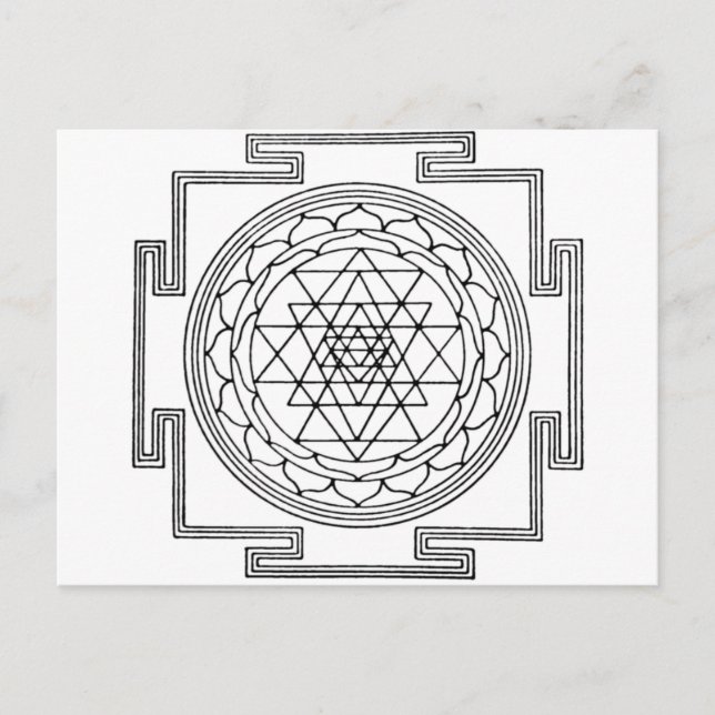 Carte Postale Sri Yantra Mandala (Devant)