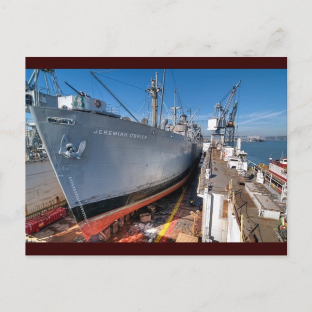 Carte Postale SS Jeremiah O'Brien Liberty Ship at Dry Dock (Devant)