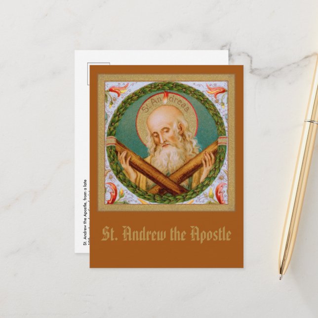 Carte postale St. Andrew l'apôtre (JMAS 02) (Devant/Arrière en situation)