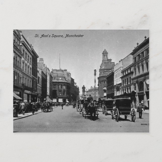 Carte Postale St. Ann's Carré, Manchester, vers 1910 (Devant)