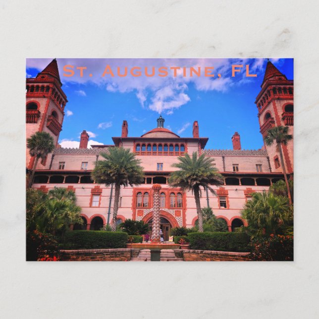 Carte Postale St Augustine, FL - Hôtel Ponce de Leon (Devant)