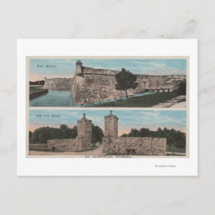 Carte Postale St. Augustine, FL - Vue de Ft. Marion & City