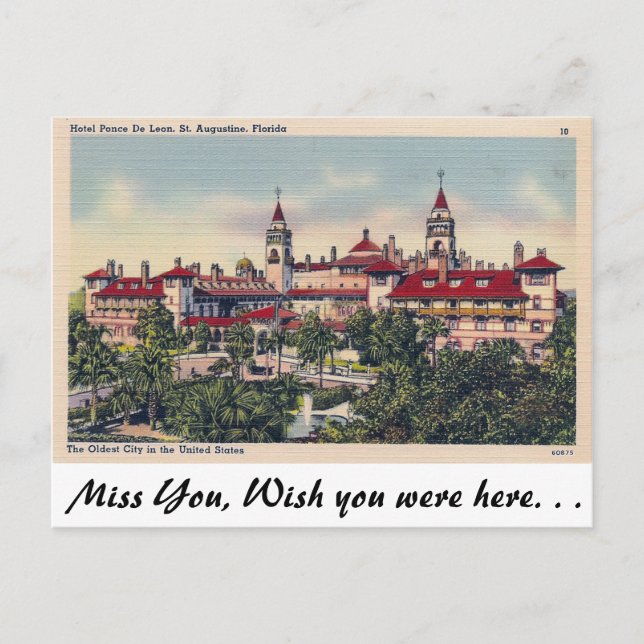 Carte Postale St. Augustine, Floride (Devant)