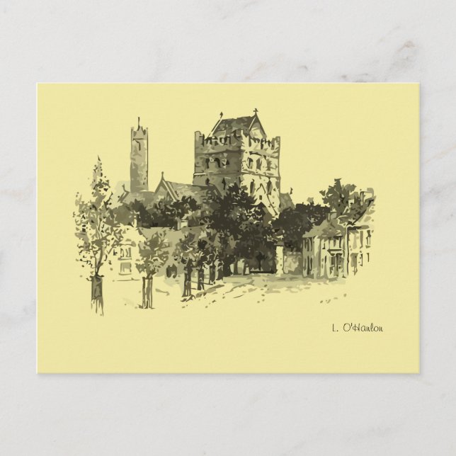 Carte Postale St. Brigid's Church, Tour ronde, Kildare (Devant)