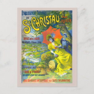 Carte Postale St Christau par Oloron France Poster vintage 1900