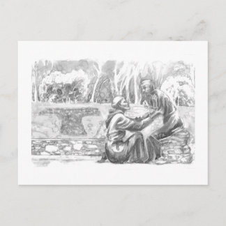 Carte Postale St. Francis and the Leper