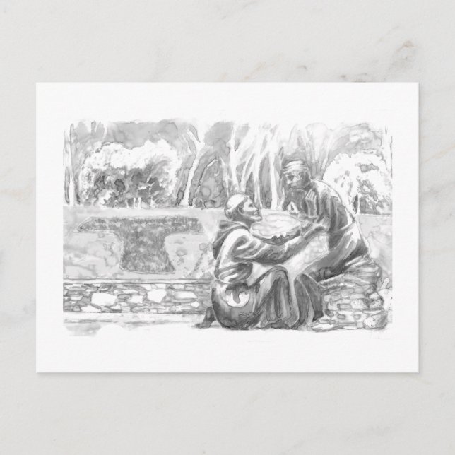 Carte Postale St. Francis and the Leper (Devant)