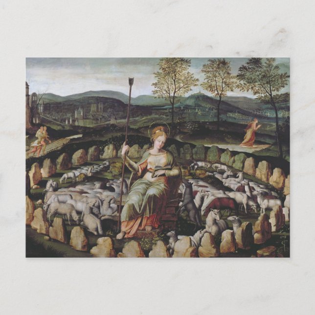 Carte Postale St. Genevieve Surveiller son troupeau (Devant)