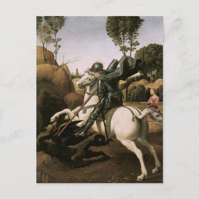 Carte Postale St. George & le Dragon, Raphael Fine Art (Devant)