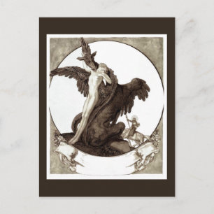 Carte Postale St George Secourant un homme d'un dragon