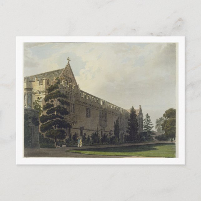 Carte Postale St. John's College vu du jardin, illustrat (Devant)