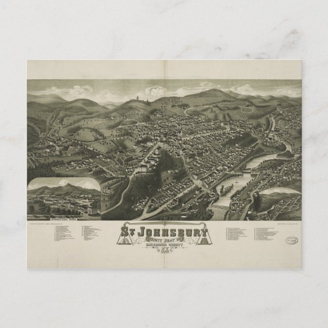 Carte Postale St. Johnsbury Vermont 1884 (Devant)