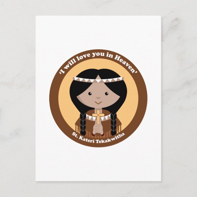 Carte Postale St. Kateri Tekakwitha (Devant)