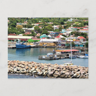 Carte postale, St. Kitts - Bateaux et Bâtiments