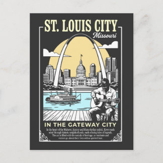 Carte Postale St. Louis City Missouri in the Gateway City