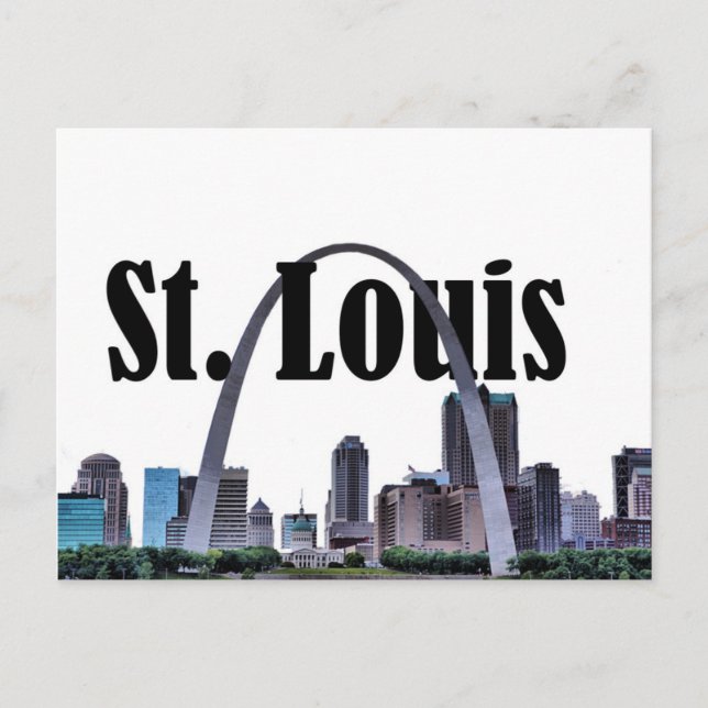 Carte Postale St. Louis Skyline avec St. Louis dans le Sky Postc (Devant)