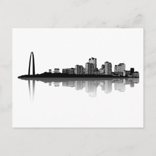 Carte postale St. Louis Skyline (b/w)