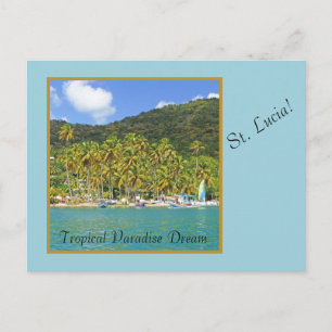 CARTE POSTALE ST. LUCIA : LE RÊVE DU PARADIS TROPICAL
