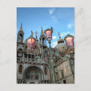 Carte Postale St. Marks et Lampe, Venise, Italie