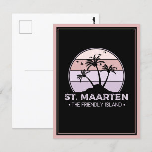 Carte Postale St Martin Le sympathique rétro de l'île Sint Marti