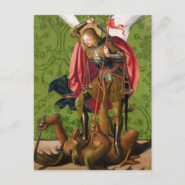 Carte Postale St Michael tuant le dragon (Devant)