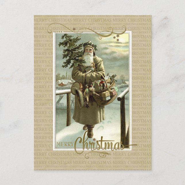 Carte postale St Nick Christmas Reproduction Vinta (Devant)
